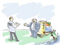 Cartoon Gewässerschutz